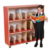 Primary Coloured Children's Bookcase