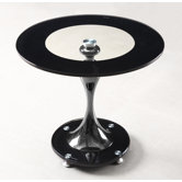 Side Table with Tempered Glass Top