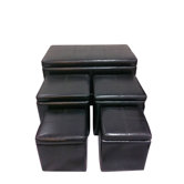 Ottoman with Storage Boxes (Set of 5)