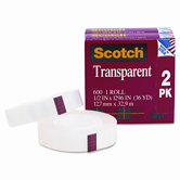 Transparent Tape Roll, 1/2" x 36 Yards, Clear