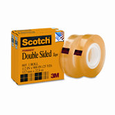 665 Double-Sided Office Tape, 1/2" x 25 Yards, 1" Core, Clear, Two/Box