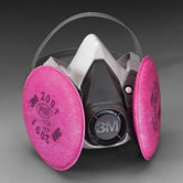 Half Face Piece Respirator Assembly With P100 Particulate Filters