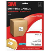 Shipping Labels,Laser Paper,3-1/3"x4",150/PK,White