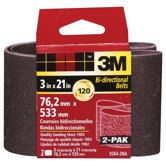 2 Pack 3" X 21" Fine Power Sanding Belts 9264NA
