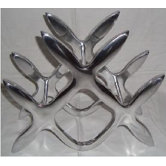 4 Bottle Cast and Polished Solid Aluminium Wine Rack