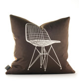 Modern Classics Pillow in Chocolate and Sunshine