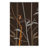 Morning Glory Tall Grass Slat in Charcoal and Rust