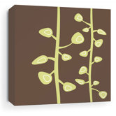 Bud Stretched Wall Art in Chocolate