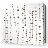 Pussy Willows Wall Art in White / Chocolate