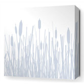 Cattails Stretched Wall Art in Ice