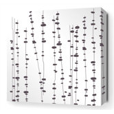 Pussy Willows Stretched Wall Art in White / Mineral