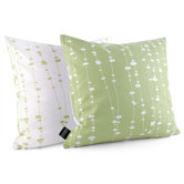 Pussy Willows Throw Pillow in Celery