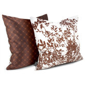 Brush Throw Pillow in White