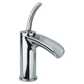 J10 Bath Series Single Joystick Handle Bathroom Faucet with Waterfall Spout