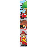 Personalized Canvas Fireman Boy Growth Chart