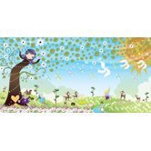 Personalized Canvas Earth Girl Wall Mural