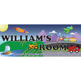 Personalized Canvas Cars / Trucks Boy Name Sign