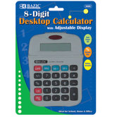 8-Digit Calculator with Adjustable Display