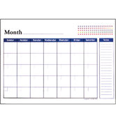 Undated 12-Months Desk Pad Calendar (Set of 48)