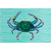Coastal  Blue Crab Door Mat