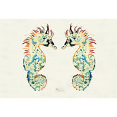 Coastal  Sea Horses Door Mat