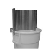 Stainless Steel Trash Can Backsplash