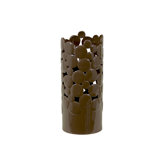 Brown Ceramic Vase Cut Design