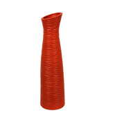 22.5" Sunset Orange Ceramic Vase in Matte