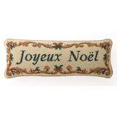 Embroidered Joyeux Noel Pillow