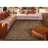 Tribeca Chunky Shag Brown Rug