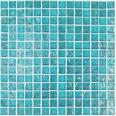 Geo Glass Square 12" x 12"  Glass Mosaic in Blue