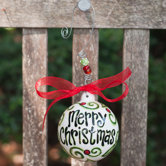 "Merry Christmas" Topiary  Ornament