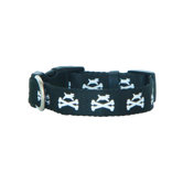 Dog and Crossbones 3/4" Adjustable Dog Collar