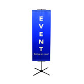 48" - 90" Vertical Adjustable Travel Banner Stand