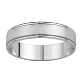 14k White Gold Men's Easy Fit Wedding Band