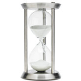 60 Minute Hourglass in Stainless Steel