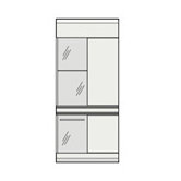 H&auml;nge-Stauraumvitrine "Diamonds" mit Beleuchtung