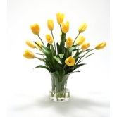 Silk Tulips in Cylinder Vase