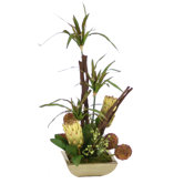 Silk Arrangement in Square Tray