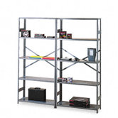 Commercial Steel Shelving, 6 Shelves, 36W X 12D X 75H