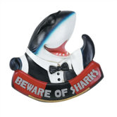 "Beware of Sharks" Outdoor Sign