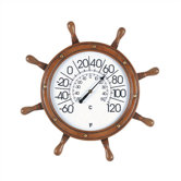 Captains Wheel Outdoor Thermometer