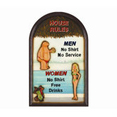 29" High House Rules Sign