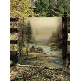 Evening in Forest Tapestry Throw