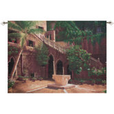 Wishing Well Courtyard Tapestry
