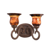 Santa Barbara Two Light Bath Vanity in Tortoise Shell