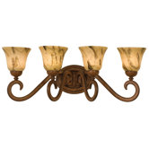 Santa Barbara Four Light Bath Vanity in Tuscan Sun