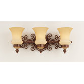 Hamilton Three Light Bath Vanity in Copper Claret