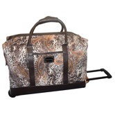 Paisley Leopard 20'' 2 Wheeled Weekender Duffel