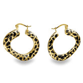 Leopard Spot Hoop Earrings